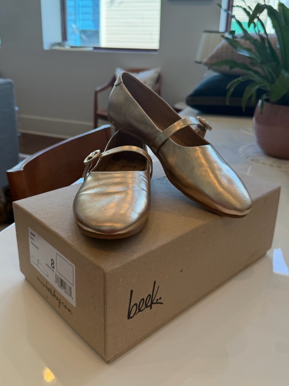 Beek Crane Leather Mary Jane Flats